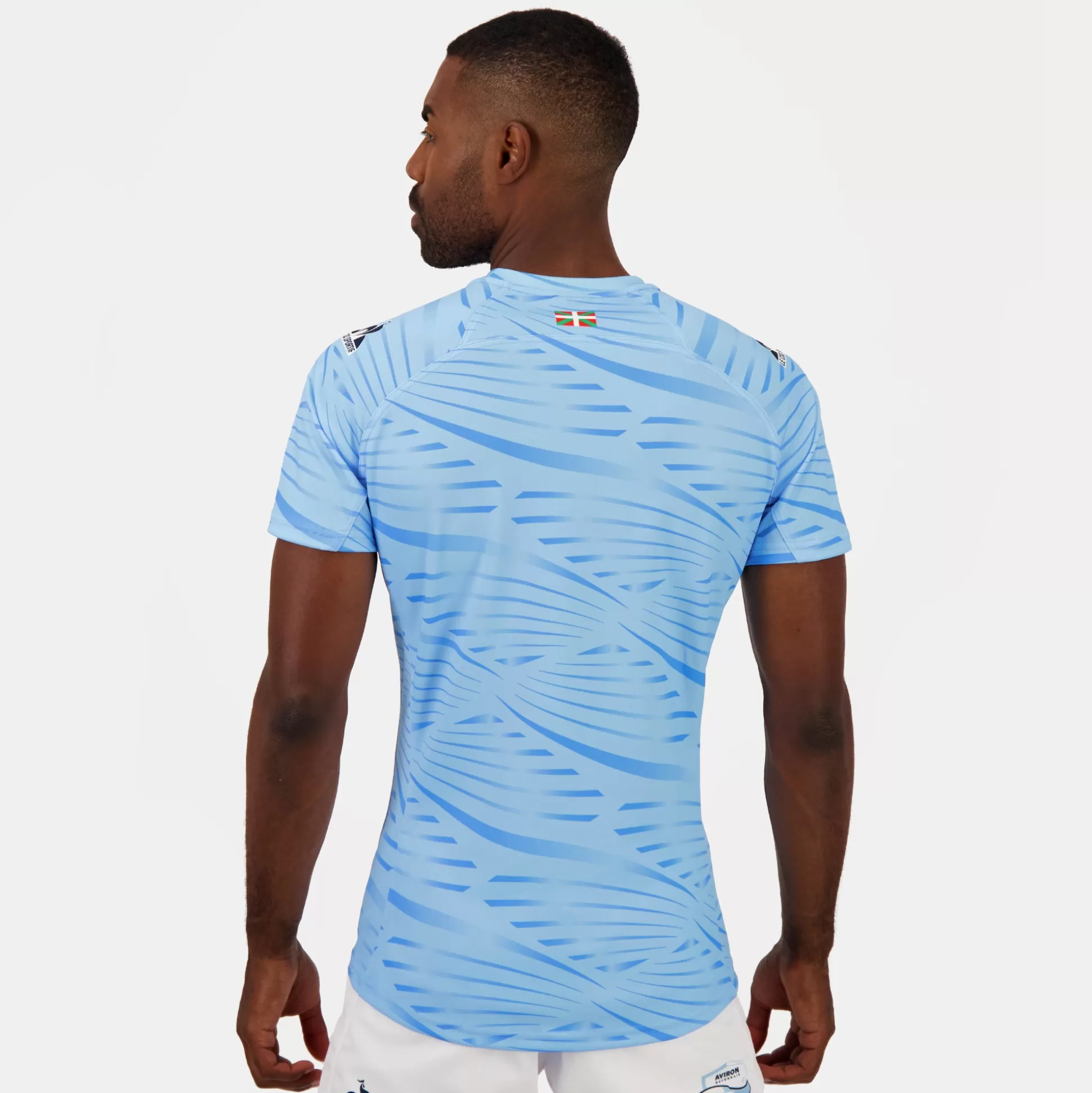 Homme Le Coq Sportif Aviron Bayonnais - tenue d'entrainement Maillot Pré match officiel Aviron Bayonnais Homme