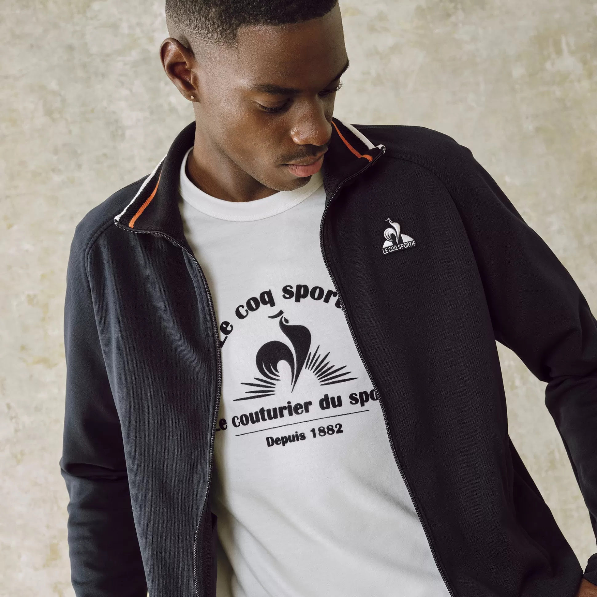 Homme Le Coq Sportif Héritage Veste zippée bleu marine Homme