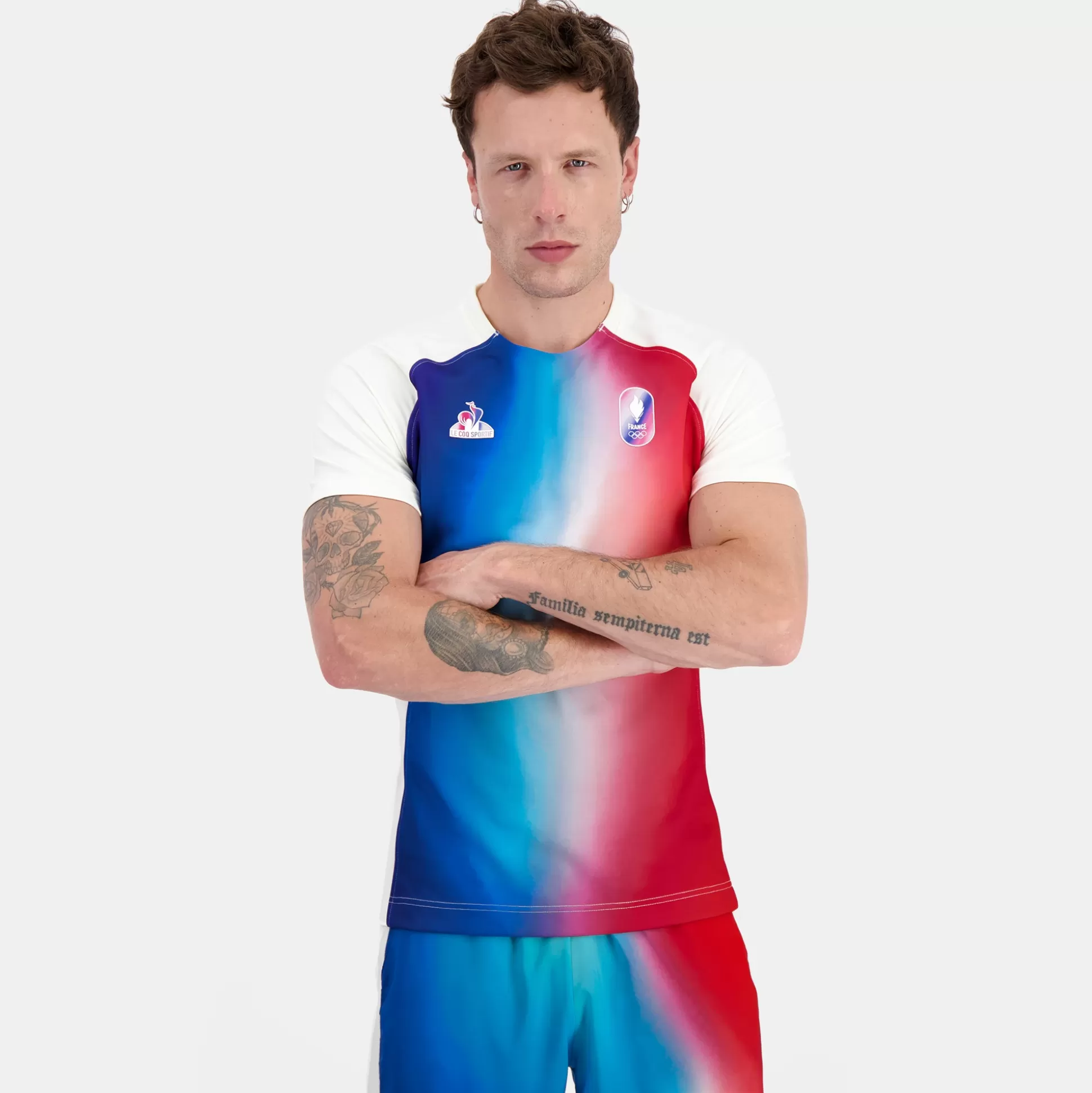 Homme Le Coq Sportif Équipe de France Olympique | Paris 2024 Maillot performance rugby Équipe de France Homme