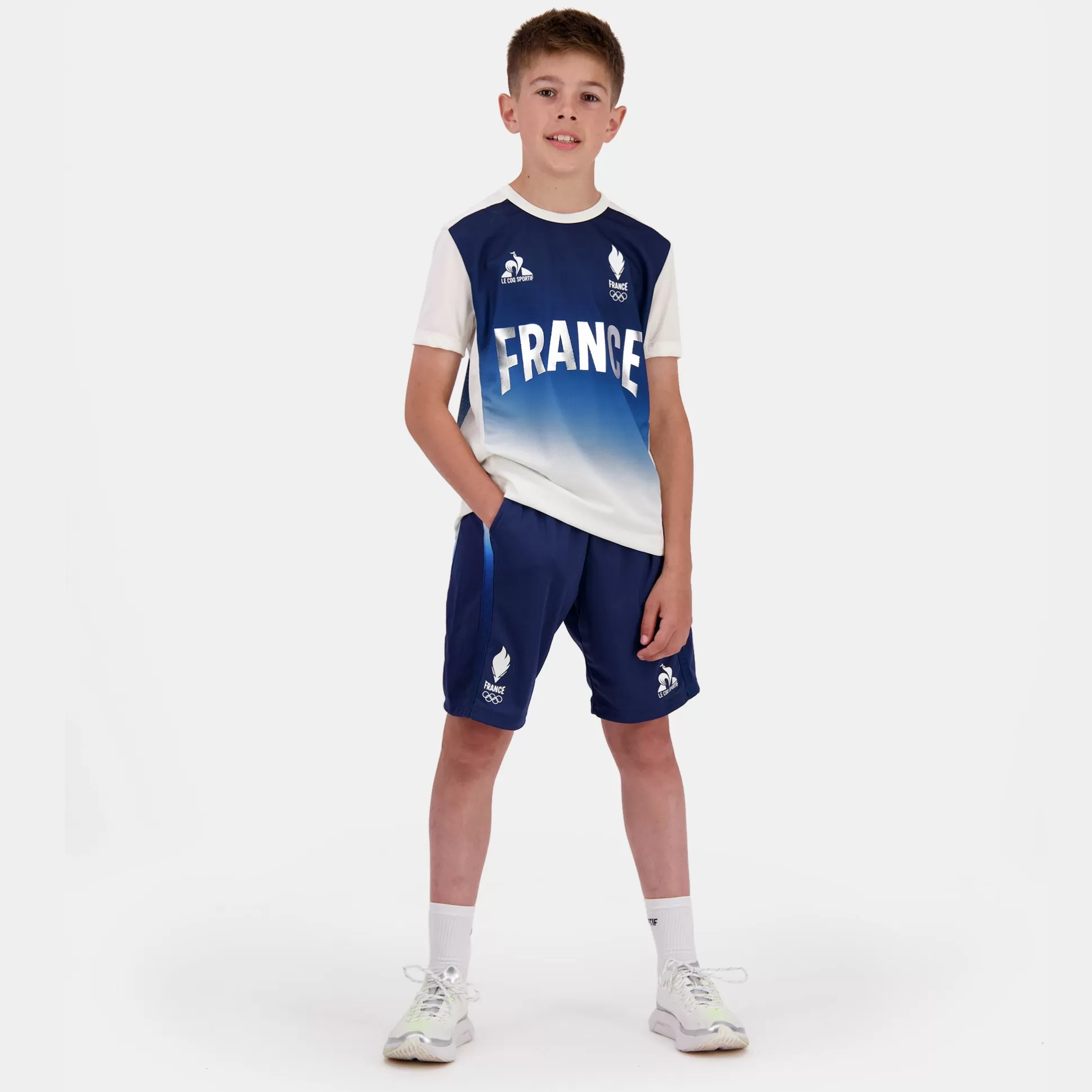 Enfant Le Coq Sportif Équipe de France Olympique | Paris 2024 Short Équipe de France Enfant