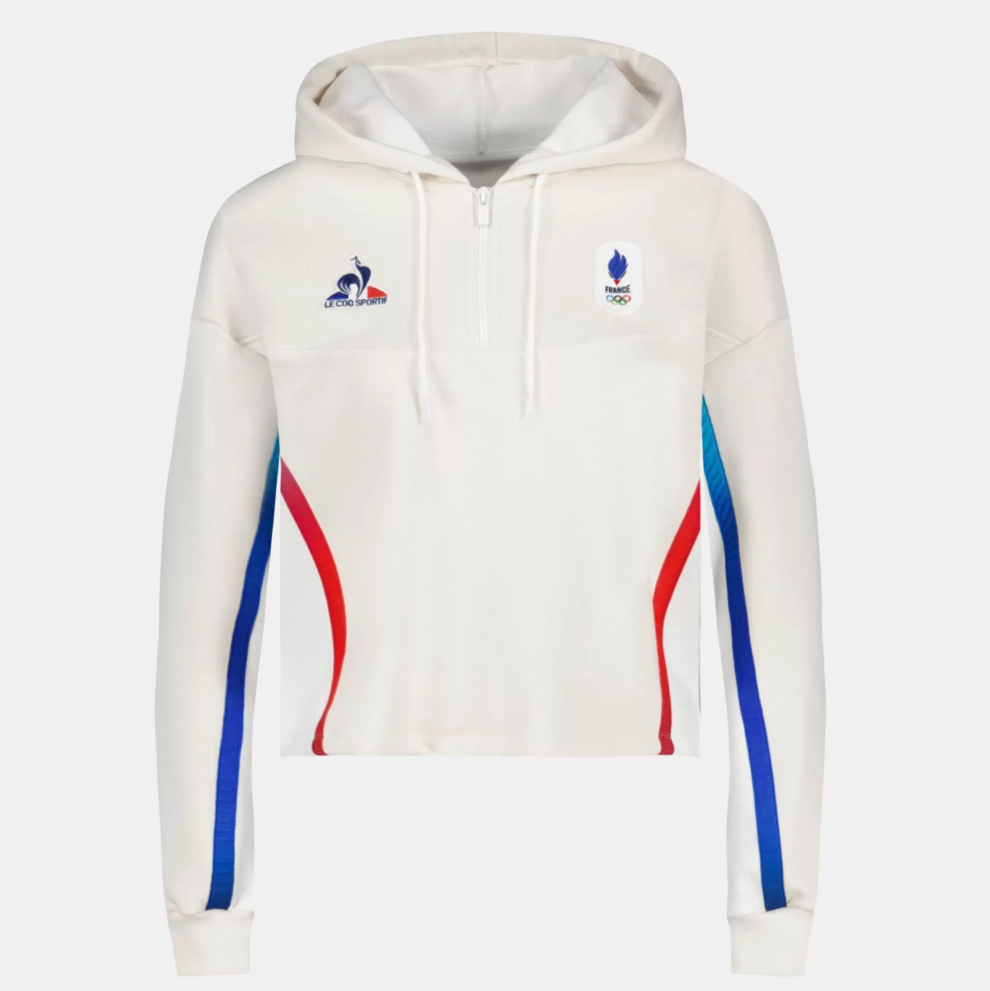 Femme Le Coq Sportif Équipe de France Olympique | Paris 2024 Sweat crop à capuche officiel Équipe de France Femme