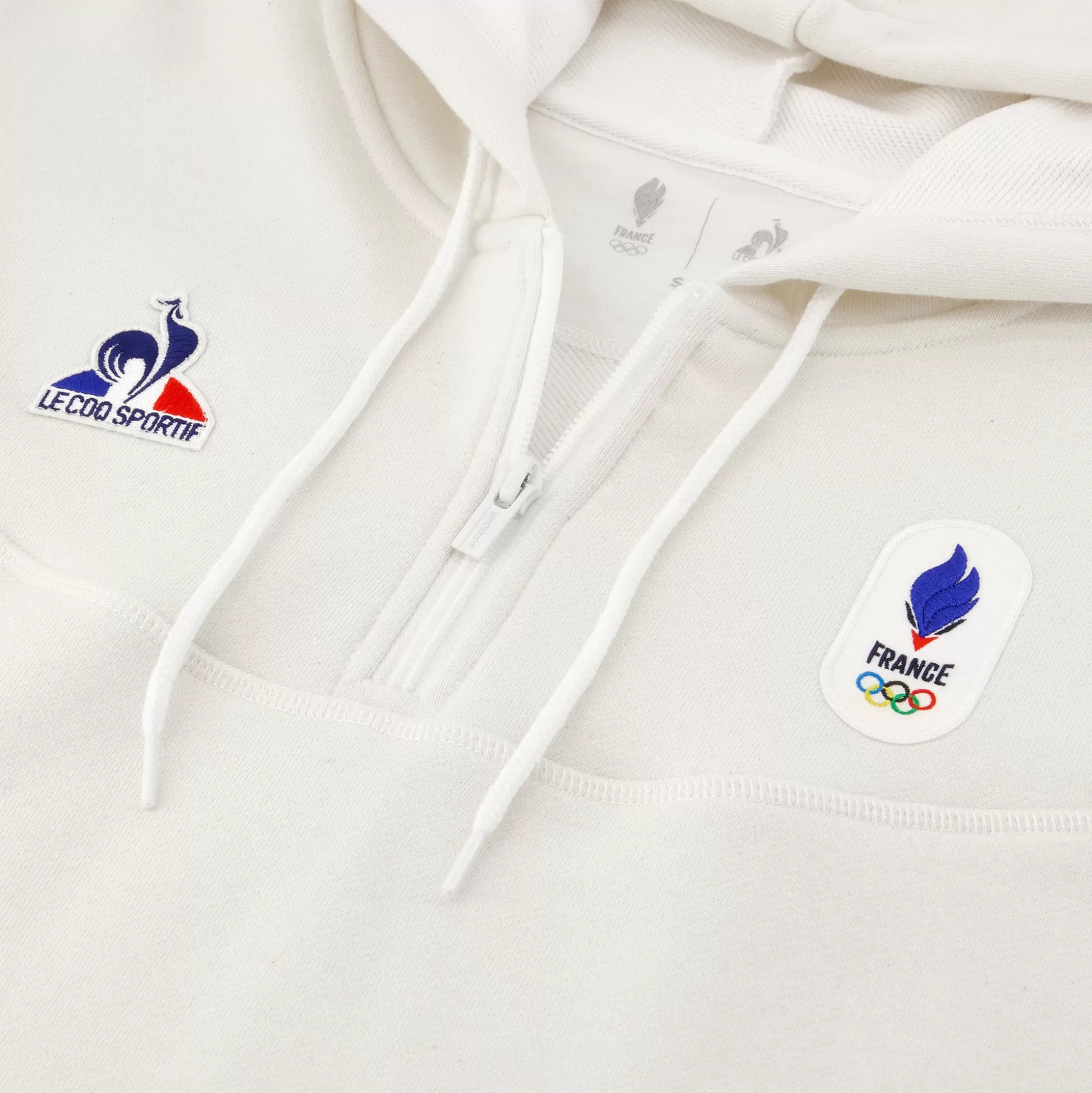 Femme Le Coq Sportif Équipe de France Olympique | Paris 2024 Sweat crop à capuche officiel Équipe de France Femme
