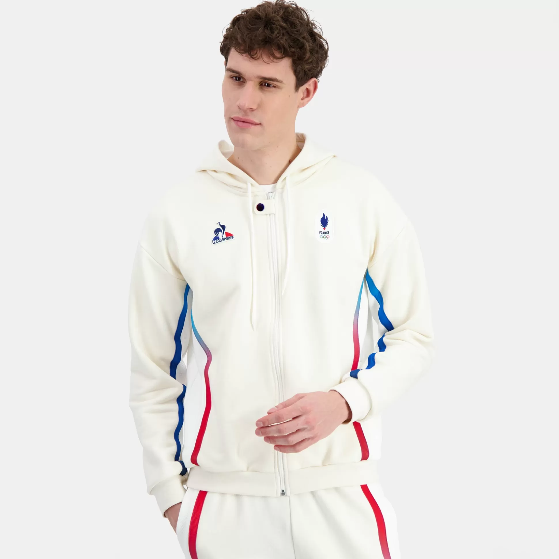 Homme Le Coq Sportif Équipe de France Olympique | Paris 2024 Sweat zippé à capuche Équipe de France Homme
