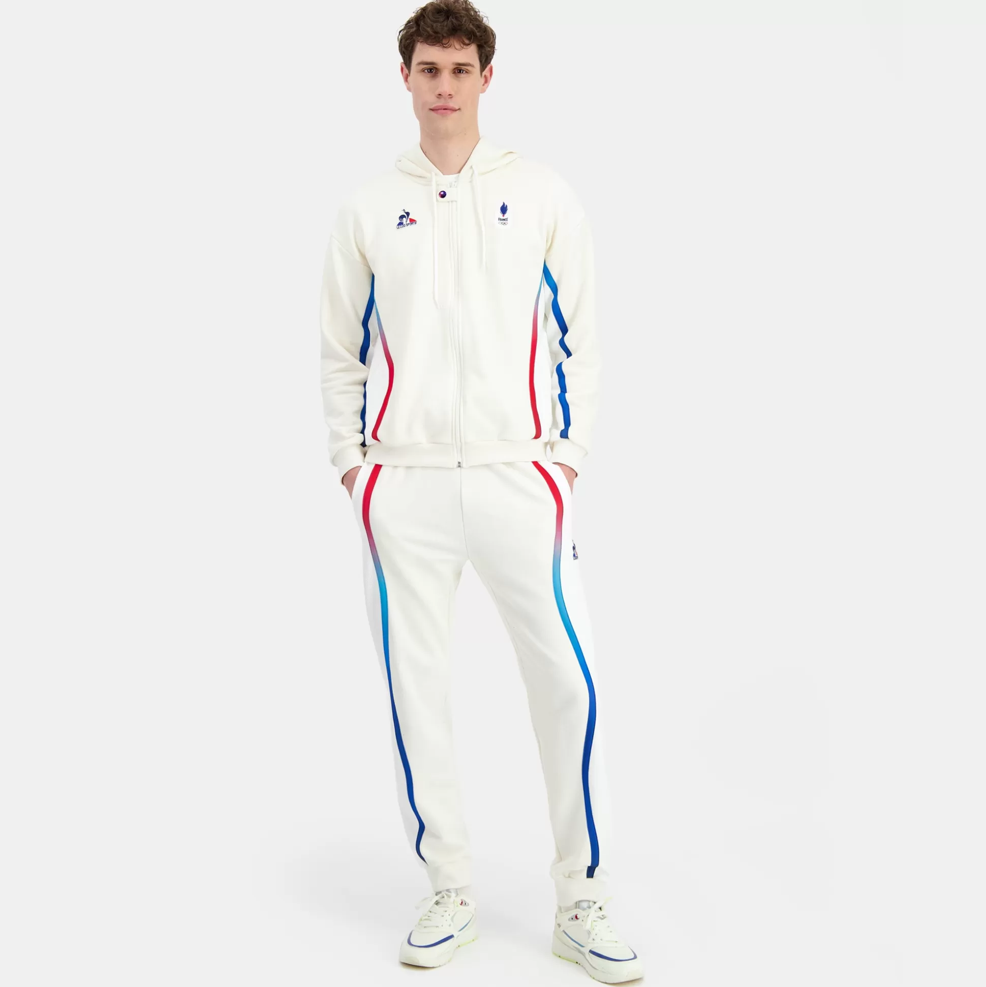 Homme Le Coq Sportif Équipe de France Olympique | Paris 2024 Sweat zippé à capuche Équipe de France Homme