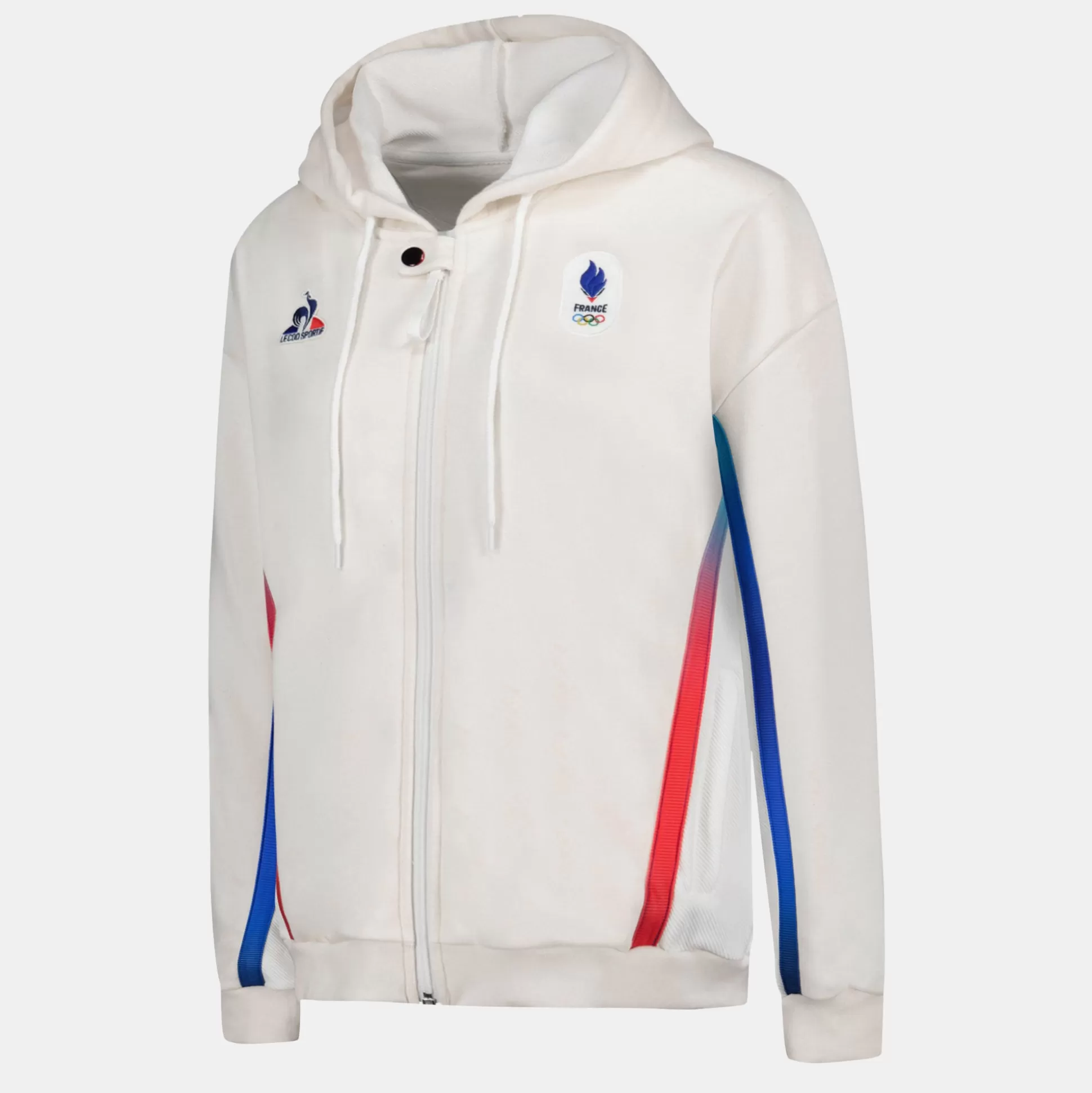 Femme Le Coq Sportif Équipe de France Olympique | Paris 2024 Veste à capuche officielle Équipe de France Femme